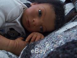 Reborn realistic lifelike newborn Native American Indian ethnic baby boy doll