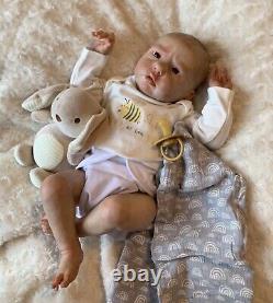 SOLE Reborn Baby Boy Ellie Sue By Bonnie Brown With COA And Painted/ Rooted Hair