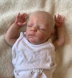 SOLE Reborn Baby Boy Xander By Cassie Brace With Coa And Rooted Blonde Hair