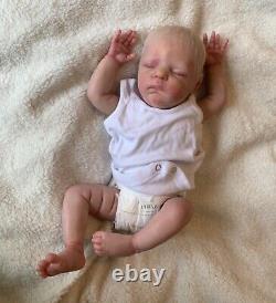 SOLE Reborn Baby Boy Xander By Cassie Brace With Coa And Rooted Blonde Hair