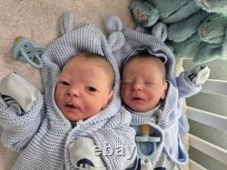 Shirley jones bountiful baby Darren awake and asleep reborn babies TWINS