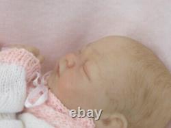 Shoebox baby sweet sleeping, reborn preemie baby girl by Merriebabies