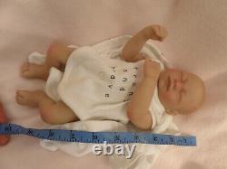 Shoebox baby sweet sleeping, reborn preemie baby girl by Merriebabies