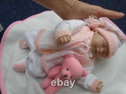 Shoebox baby sweet sleeping, reborn preemie baby girl by Merriebabies