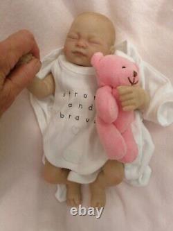 Shoebox baby sweet sleeping, reborn preemie baby girl by Merriebabies