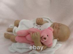 Shoebox baby sweet sleeping, reborn preemie baby girl by Merriebabies