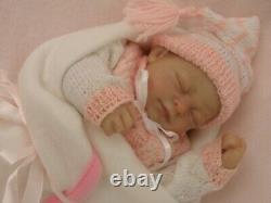 Shoebox baby sweet sleeping, reborn preemie baby girl by Merriebabies