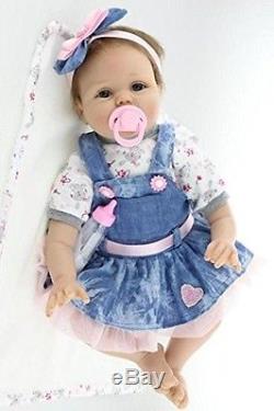 Silicone Reborn Baby Girl Doll Newborn Lifelike Real Cute Handmade 22