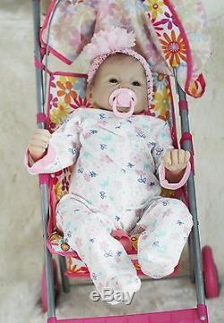 Silicone reborn baby doll 22 lifelike soft vinyl With Clothes lifelike Full New