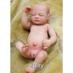 Sleeping 11-inch Full Platinum Silicone Reborn Baby Doll Realistic Girl Doll
