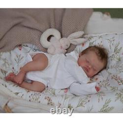 Sleeping Reborn Baby Dolls 18Inch Preemie Lifelike 3D Vinyl with Veins Art Doll