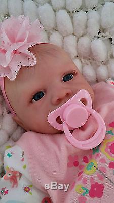 Soft Silicone Vinyl Sunbeambabies, Marissa Mae, Precious Violet Reborn Baby Girl