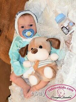 Solid Silicone All Body Newborn Reborn Baby Boy Reborn Doll Drink & Wets Diaper