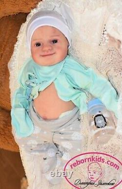 Solid Silicone All Body Newborn Reborn Baby Boy Reborn Doll Drink & Wets Diaper