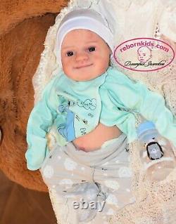 Solid Silicone All Body Newborn Reborn Baby Boy Reborn Doll Drink & Wets Diaper