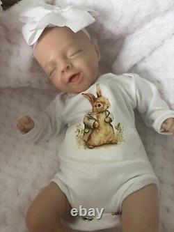 Solid Silicone Artist Reborn Baby Lifelike Doll Salia Sleeping Preemie 12
