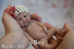 Solid Silicone Full Body Min-Lee Prototype #2 Mini 8 Baby Girl reborn art doll
