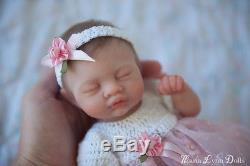 Solid Silicone Full Body Victoria 11 Miniature Baby Girl mini reborn art doll