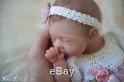 Solid Silicone Full Body Victoria 11 Miniature Baby Girl mini reborn art doll