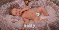 Solid cast silicone baby toddler girl (reborn doll) Drink & pee Handmade eye