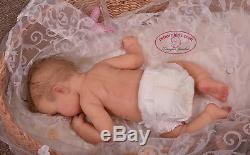 Solid cast silicone baby toddler girl (reborn doll) Drink & pee Handmade eye