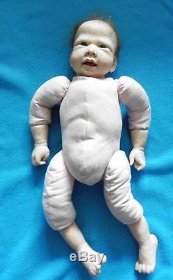 Solid heavy silicone 20'' newborn baby girl opened eyed reborn doll