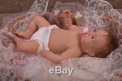 Solid silicone baby toddler girl (reborn doll) all body Drink & pee Handmade eye