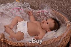 Solid silicone baby toddler girl (reborn doll) skeleton body and joints Handmade