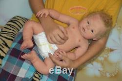 Solid silicone full body baby toddler boy (reborn doll) Drink & wets diaper