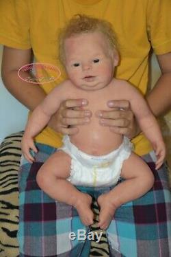 Solid silicone full body baby toddler boy (reborn doll) Drink & wets diaper