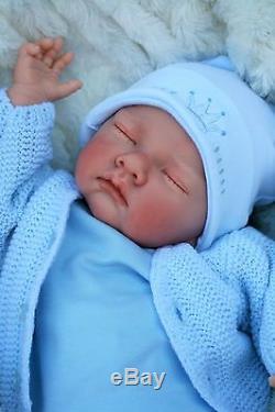 Stunning Reborn Baby Boy Doll Sleeping Prince Outfit S800