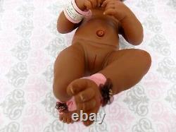 Super Deal Baby Girl African American Doll Reborn Berenguer 14 Vinyl Silicone