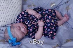 Sweet Amazing Reborn baby doll girl Skya Sleeping realborn 18.5