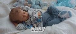 TRACYSLITTLETREASURES-5 Reborn baby doll VICTOR GUDRUN LEGLER BOY TUMMY PLATE