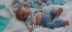 TRACYSLITTLETREASURES-5 Reborn baby doll VICTOR GUDRUN LEGLER BOY TUMMY PLATE