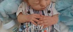 TRACYSLITTLETREASURES-5 Reborn baby doll VICTOR GUDRUN LEGLER BOY TUMMY PLATE