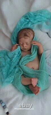 TRACYSLITTLETREASURES-5 Reborn baby doll VICTOR GUDRUN LEGLER BOY TUMMY PLATE