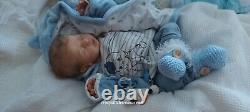 TRACYSLITTLETREASURES-5 Reborn baby doll VICTOR GUDRUN LEGLER BOY TUMMY PLATE