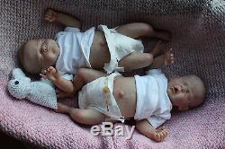 TWINS Baby Reborn Dolls Genevieve & Josephine by Cassie Brace Ltd Ed