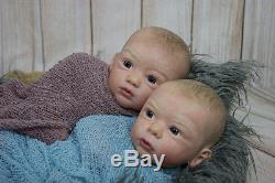 Tim and Maike REBORN BABY, twins baby boy, real doll, Gudrun Legler