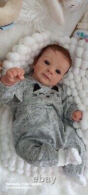 Tracyslittletreasures-5 REBORN BABY DOLL GIRL FELICIA GUDRUN LEGLER 18/19 T/P