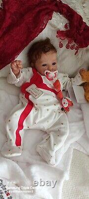 Tracyslittletreasures-5 REBORN BABY DOLL GIRL FELICIA GUDRUN LEGLER 18/19 T/P