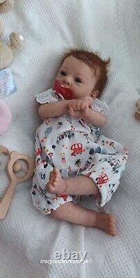 Tracyslittletreasures-5 REBORN BABY DOLL GIRL FELICIA GUDRUN LEGLER 18 to 19 In