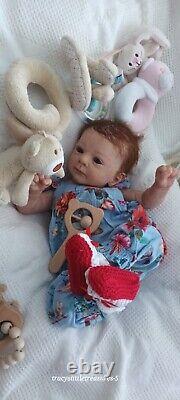 Tracyslittletreasures-5 REBORN BABY DOLL GIRL FELICIA GUDRUN LEGLER 18 to 19 In