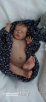 Tracyslittletreasures-5 REBORN BABY DOLL JUDE OLGA AUER 20/21 TUMMYPLATE BOY