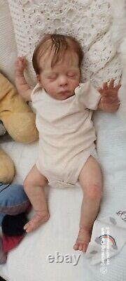 Tracyslittletreasures-5 REBORN BABY DOLL JUDE OLGA AUER 20/21 TUMMYPLATE BOY