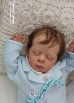 Tracyslittletreasures-5 REBORN BABY DOLL JUDE OLGA AUER 20/21 TUMMYPLATE BOY