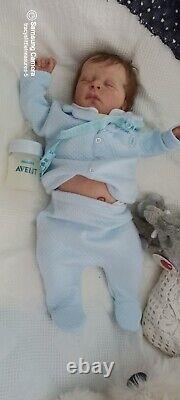 Tracyslittletreasures-5 REBORN BABY DOLL JUDE OLGA AUER 20/21 TUMMYPLATE BOY