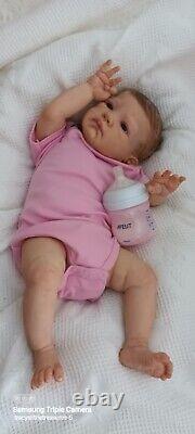 Tracyslittletreasures REBORN BABY DOLL AUGUST AWAKE 22 DAWN MCLEOD GIRL PLATE