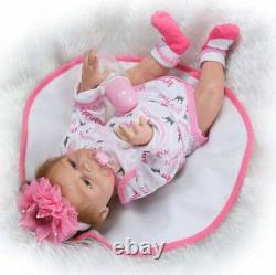 Twins Anatomically Correct Boy and Girl Reborn Baby Dolls Full Body Silicone 22